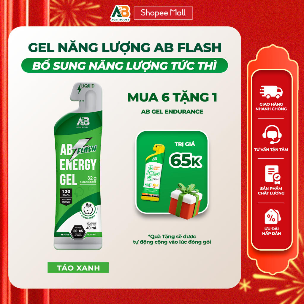 Thức Uống Gel AB Năng Lượng Tức Thì Cho Người Chơi Thể Thao Gel Dạng Lỏng Dễ Hấp Thu AB NUTRITION