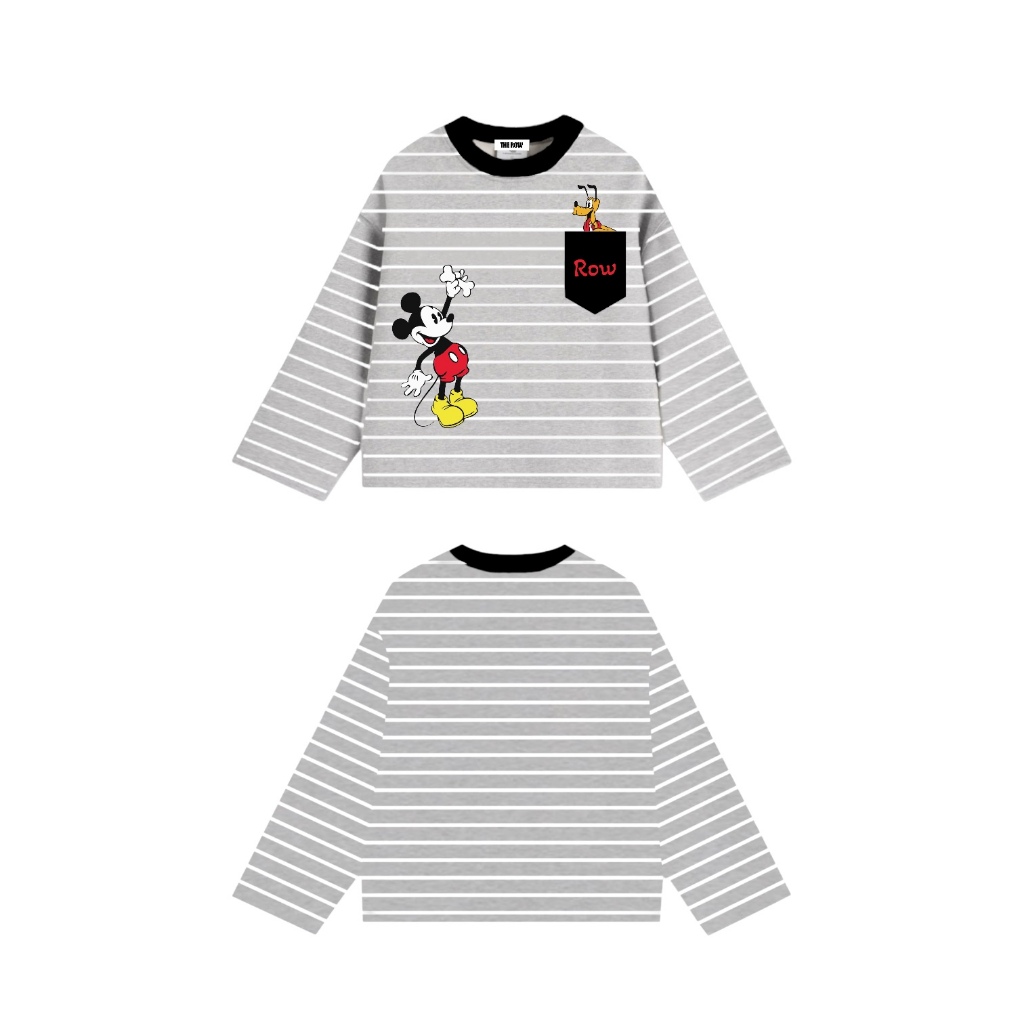 THEROW Áo Thun Tay Dài " PHỐI TÚI " Long Sleeve Boxy 250gsm Form Rộng Cổ Tròn Unisex Nam Nữ Phong Cách Basic Thoải Mái | BigBuy360 - bigbuy360.vn