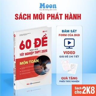  Sách bộ đề minh họa môn toán ôn thi THPT quốc gia bản 2026 Moonbook luyện đề thi đại học toán lớp 12 