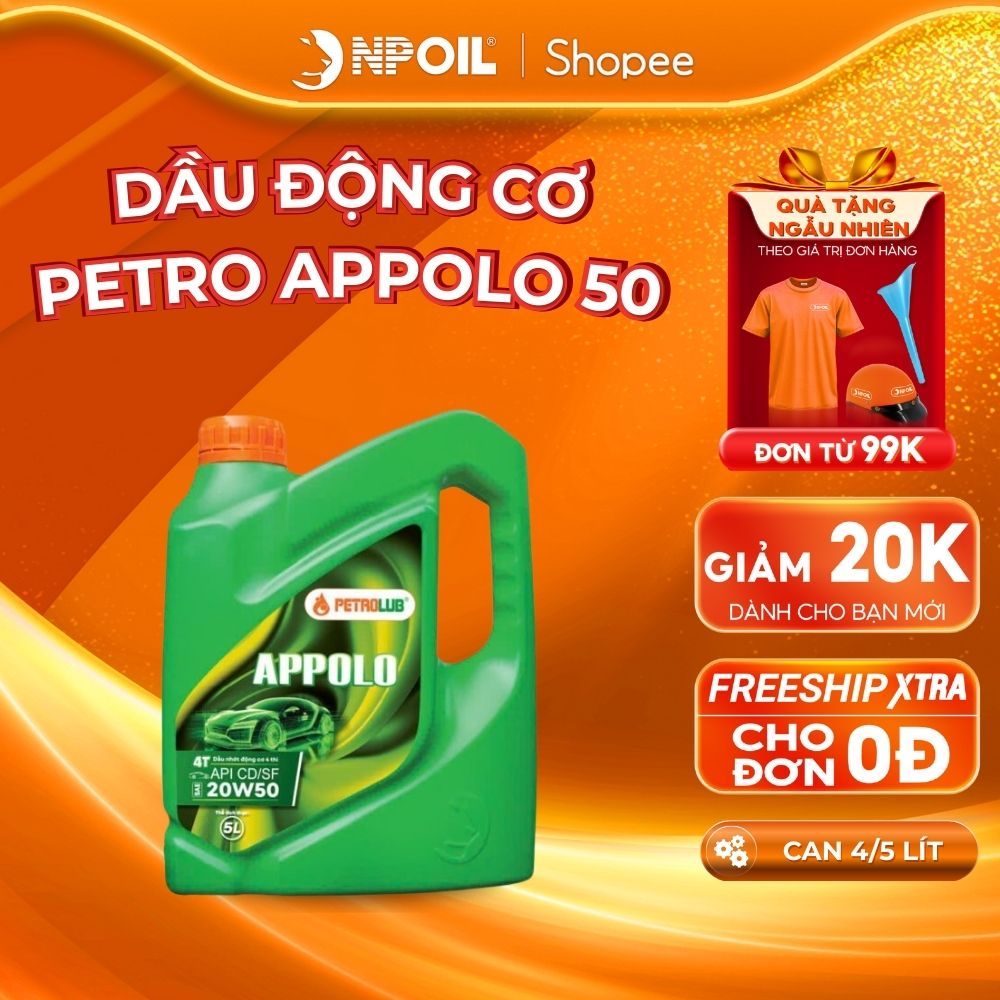 Dầu động cơ ô tô NPOIL PETRO APPOLO 50 can 4/5L