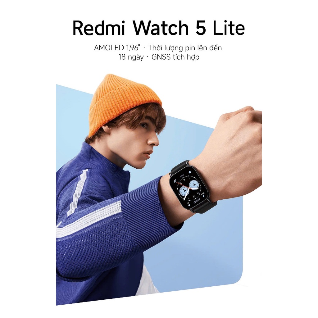 Đồng hồ thông minh Xiaomi Redmi Watch 5 Lite - Màn hình AMOLED 1,96" - Thời lượng pin lên đến 18 ngày - GNSS tích hợp | BigBuy360 - bigbuy360.vn
