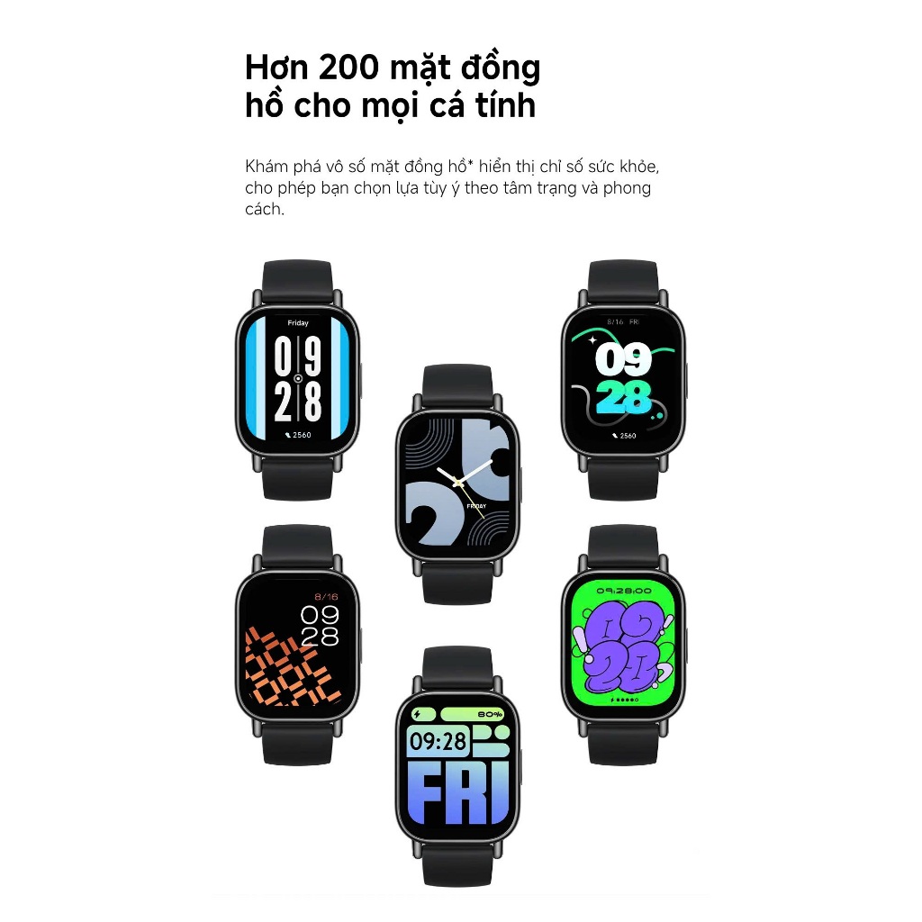 Đồng hồ thông minh Xiaomi Redmi Watch 5 Lite - Màn hình AMOLED 1,96" - Thời lượng pin lên đến 18 ngày - GNSS tích hợp | BigBuy360 - bigbuy360.vn