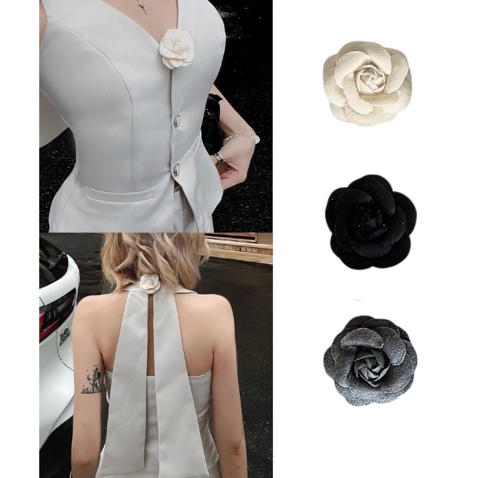 THE FANCE | Ghim cài áo hoa trà phụ kiện cao cấp