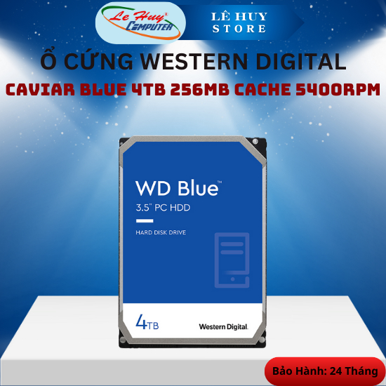 Ổ cứng Western Digital Caviar Blue 4TB 256MB / Caviar Blue 6TB 256MB - Hàng Chính Hãng