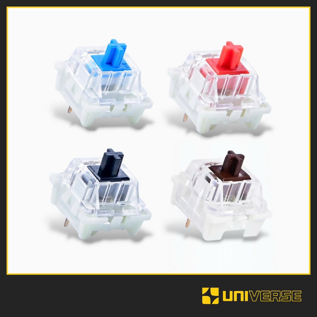 10 Switch KRGD Red / Blue / Brown / Black 3 Pin POM Switch Linear Tactile Clicky Công Tác Bàn Phím C