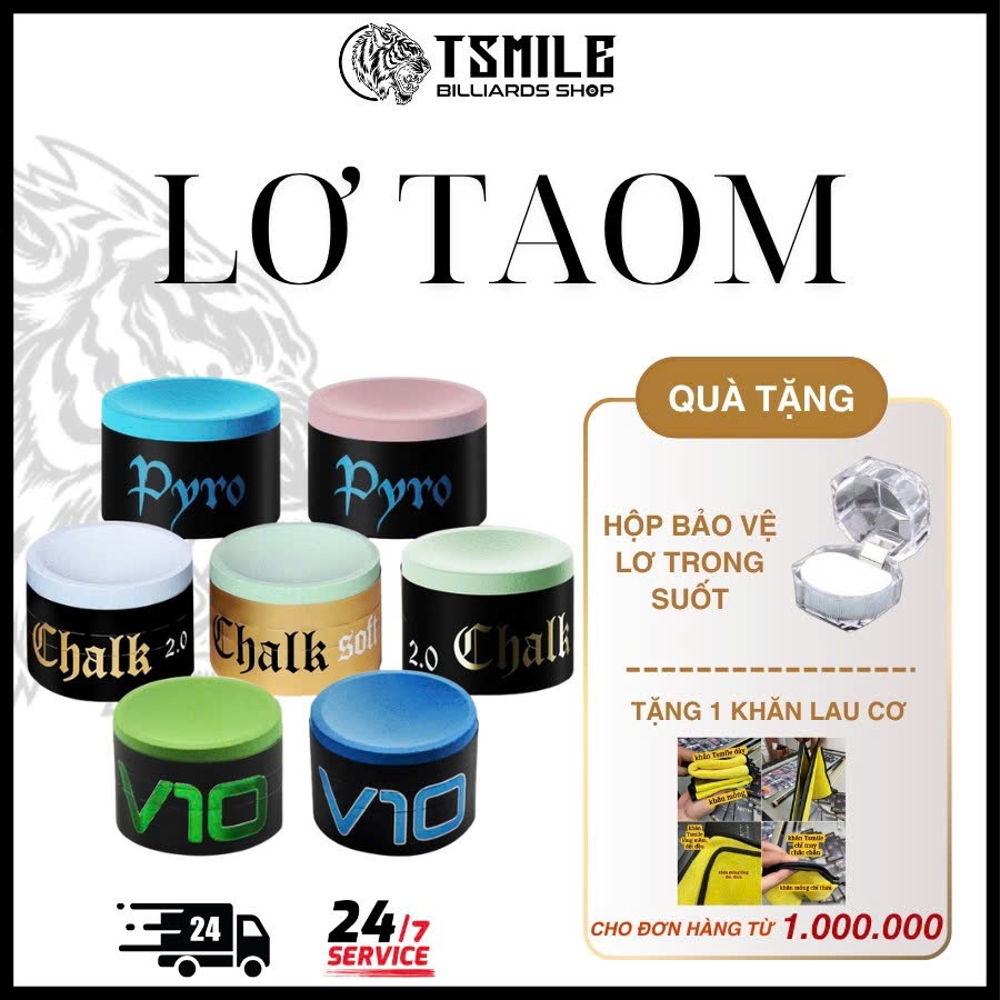 Combo Kết Hợp - Lơ Taom + Hộp Lơ Taom (Nhiều Màu) -Tặng Kèm 1 Hộp Đựng Lơ Trong Suốt