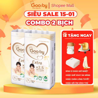   Quà yêu  Combo 2 bịch Tã Bỉm Gooby chính hãng ngày và đêm siêu mỏng thấm hút tốt đủ size 