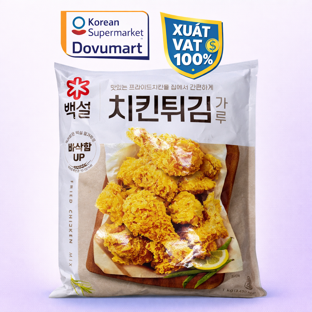 Bột Chiên Gà ( Bột Gà Rán) KFC Beksul Hàn Quốc Gói 1KG / CJ) 치킨튀김가루 1KG