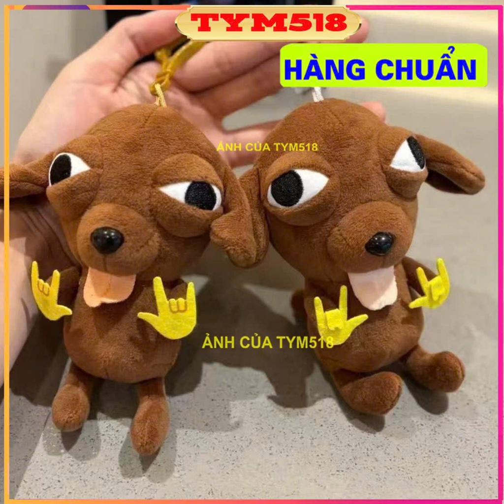 Móc Khóa Chó Chihuahua Gấu Bông Dễ Thương 13cm Phụ Kiện Trang Trí Balo, Quà Tặng Xinh Xắn