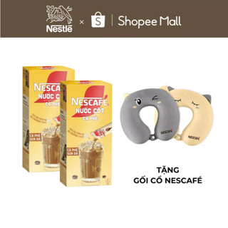   TẶNG 01 GỐI CỔ  COMBO 2 HỘP NƯỚC CỐT CÀ PHÊ NESCAFÉ - CÀ PHÊ SỮA ĐÁ  hộp 5 gói x 75 ml  
