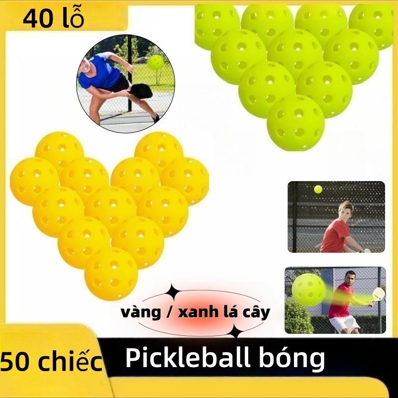 50/100c Bóng Tập Pickleball 40 Lỗ /74MM Pickleball ngoài trời/Bóng Pickleball tập Porsvik Tiêu Chuẩn