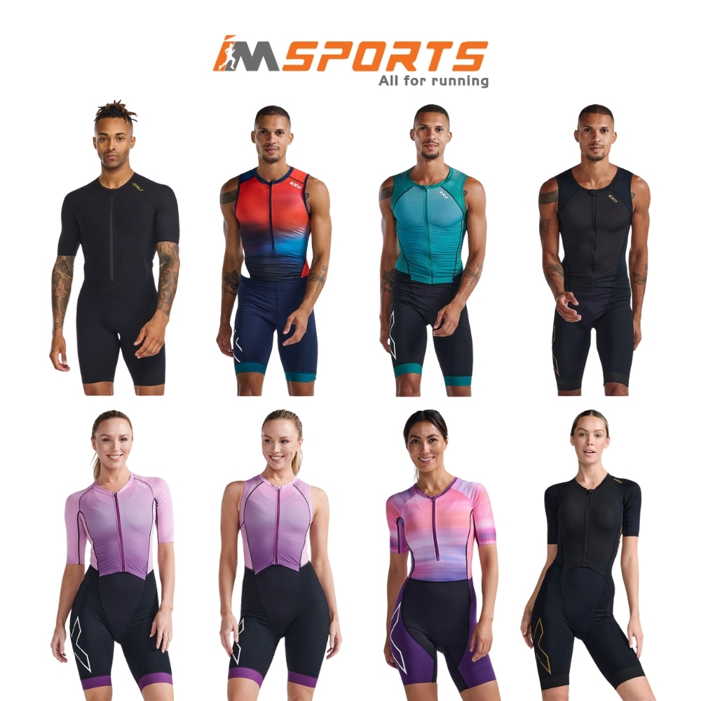 Bộ Quần Áo Ba Môn Phối Hợp Triathlon 2XU Light Speed/Core Trisuit/Aero Sleeved