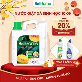  Nước giặt xả BellHome 10kg Công nghệ sinh học – Sạch vết bẩn Không hóa chất Lưu hương cả ngày dài 