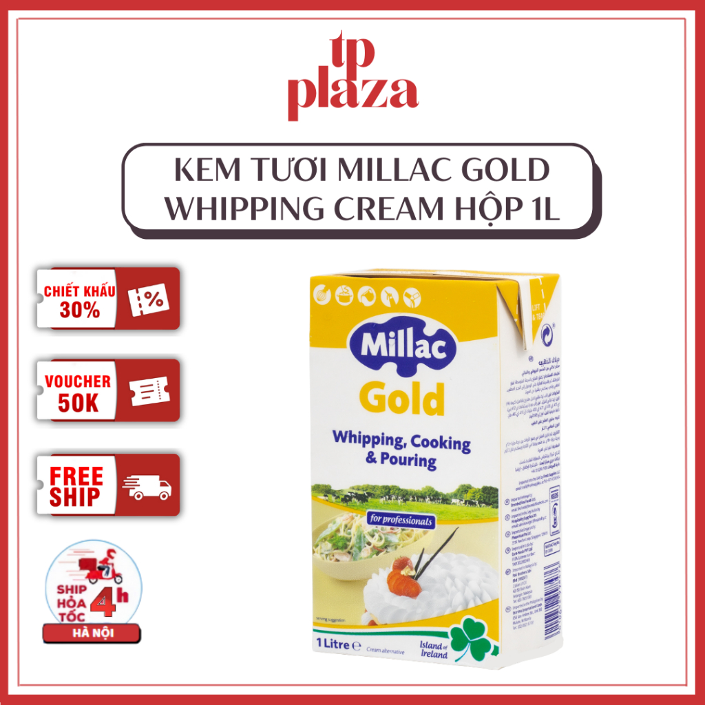 Kem Tươi Millac Gold Whipping & Cooking Cream Hộp 1L