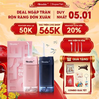   GIÁ 564K LIVE ECOGO  Tăm nước Brushie Super Clean phiên bản cải tiến mới nhất 2025 tăm nước du lịch Flossie 