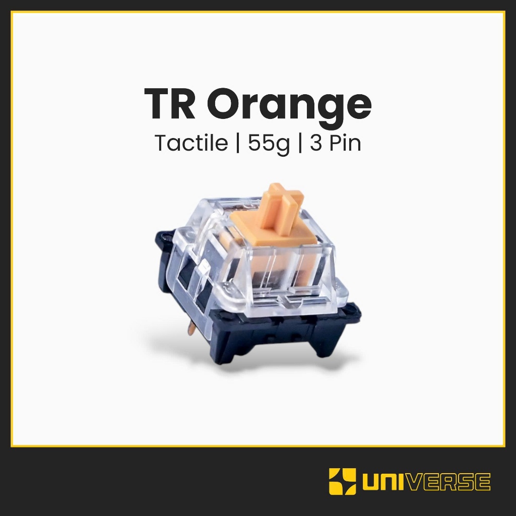 10 Switch TR Orange Switch Tactile 3 Pin 50g PC + POM Công Tắc Bàn Phím Cơ Universe