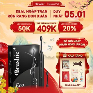   GIÁ 438K TẠI LIVE SHOP  Bàn chải điện Brushie Eco phiên bản tiết kiệm 2024 với 5 chế độ làm sạch chuyên biệt 