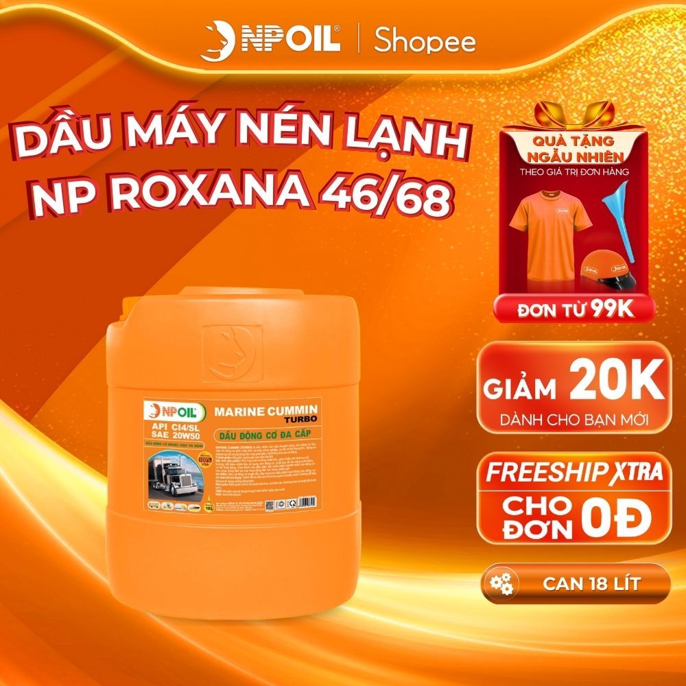 Dầu máy nén lạnh NPOIL ROXANA 46/68 xô 18l