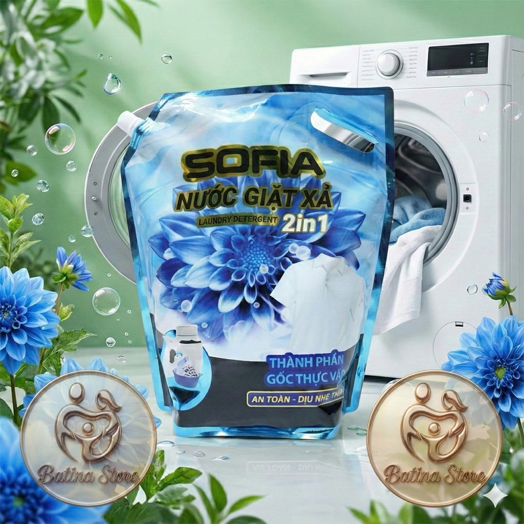 THÙNG 2 TÚI x 3L NƯỚC GIẶT XẢ SOFIA • HƯƠNG LYLY