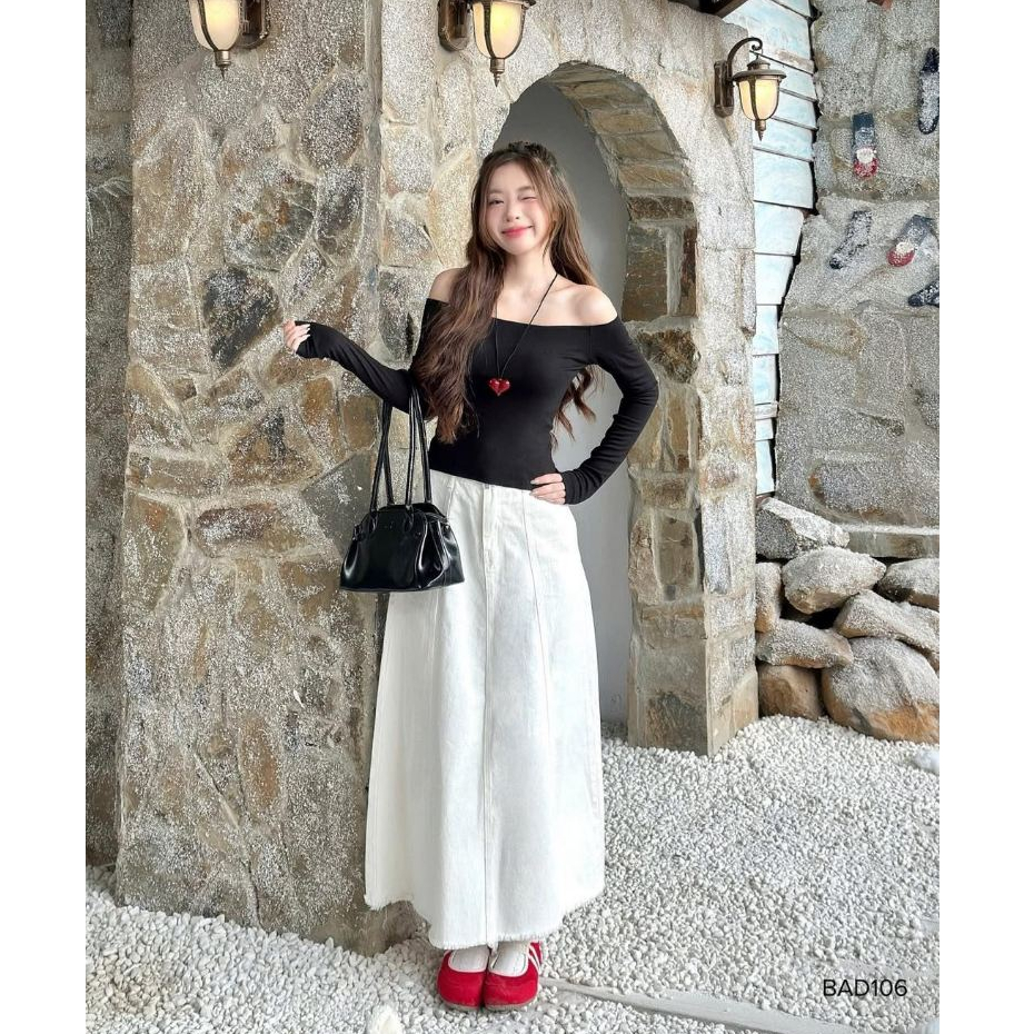 Áo Kiểu Trễ Vai Nữ Slimfit Trơn Tay Dài FMSTYLE Nữ Tính Phối Đồ Sang Chảnh 25121559