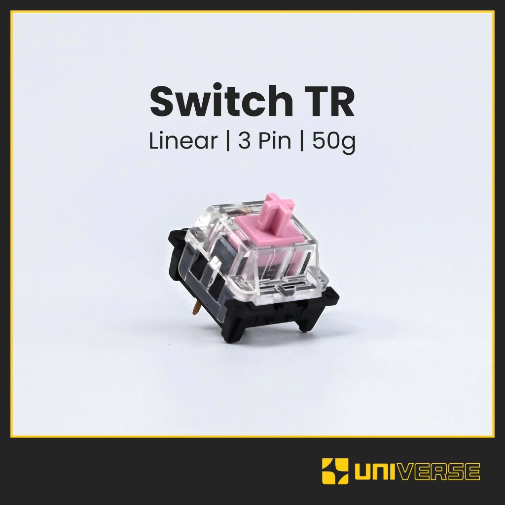 10 Switch TR Black Pink 3 Pin Switch Linear 50g Công Tắc Bàn Phím Cơ Switch Black Pink TR Bàn Phím U