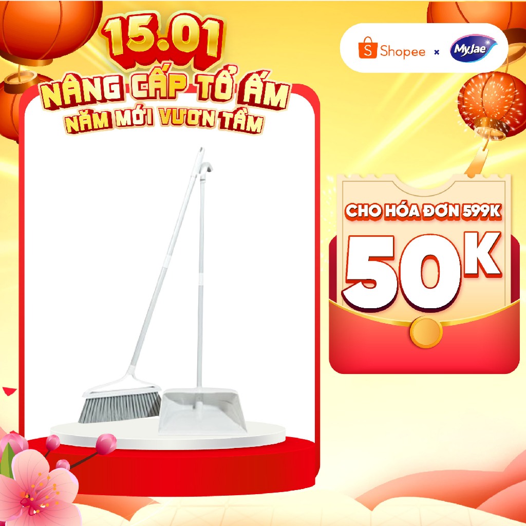 Set chổi quét nhà đa năng MyJae kèm hốt rác tiện dụng