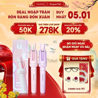   GIÁ 273K TẠI LIVE SHOP  Máy uốn tóc làm xoăn tự động SeeMee lớp phủ gốm sứ bảo vệ tóc tạo kiểu đường kính 32mm 