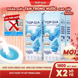  Giấy vệ sinh treo tường Top Gia Melto dễ tan trong nước an toàn cho da 1800 tờ 4 lớp 
