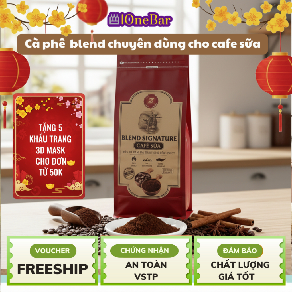 [Chất lượng tốt nhận 5*] Bột cà phê blend signature chuyên dùng cho cà phê sữa gói 500gr