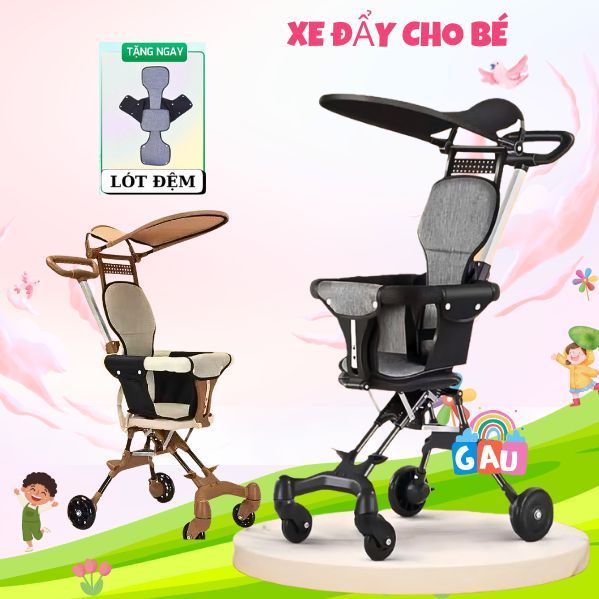 Xe Đẩy Gấp Gọn Cho Bé Yêu, Bé Đi Du Lịch Đi Chơi Siêu Gọn Nhẹ-Cao Cấp cho bé