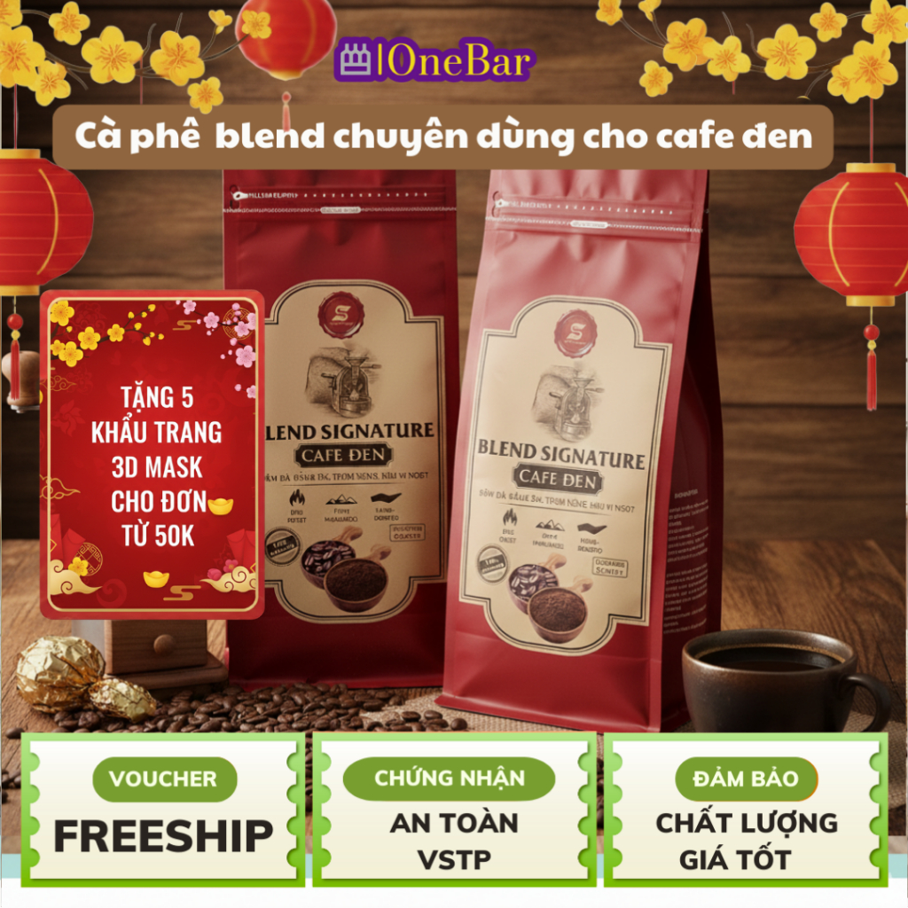 [Chất lượng tốt nhận 5*] Cà phê blend signature chuyên dùng cho cà phê đen gói 1kg