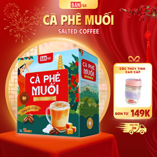   QUÀ TẾT  Cà Phê Muối Chuẩn Vị Cố Đô Huế Vị Nguyên Bản Đậm Đà Hương Sắc Cố Đô Hộp 10 Gói - Bản F&B 