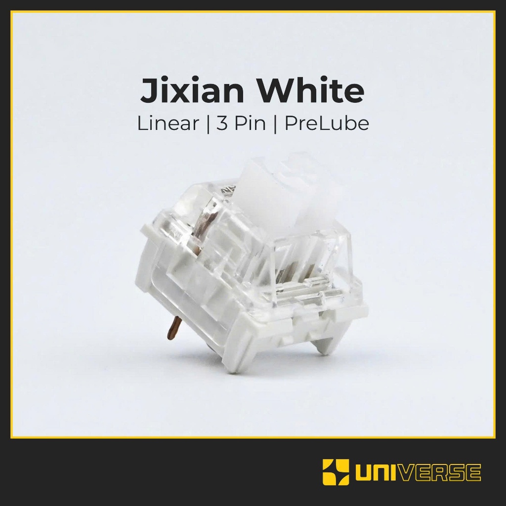 10 Switch JiXian White Switch 3 Pin Switch Linear 45g Công Tắc Bàn Phím Cơ Switch White Bàn Phím Uni
