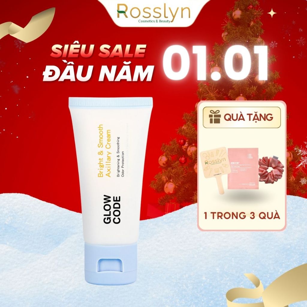  Kem dưỡng trắng da GlowCode với Niacinamide và chiết xuất dâu tằm giúp da sáng mịn và giảm thâm 30gr 