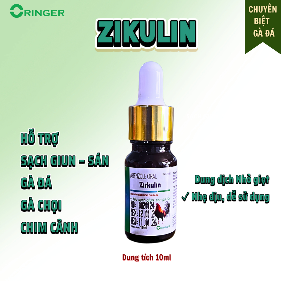 Zirkulin tẩy giun, sán cho gà đá, gà nòi, gà tre, gà chọi
