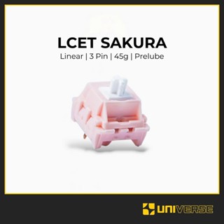 10 Switch LCET Sakura 3 PIN Prelube Switch Linear 45g PA66 + LY Công Tắc Bàn Phím Switch LCET Sakura LCET Universe