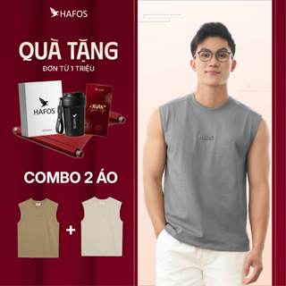  COMBO 2 áo tanktop nam co giãn thấm hút áo ba lỗ tập gym nam thoáng mát chất vải cotton 100% form dáng thể thao 