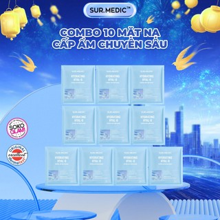  Phiên Bản Nâng Cấp - Combo 10 Mặt Nạ Cấp Ẩm Chuyên Sâu Sur.Medic+ Derma Infusion Mask Hydrating Hyal-8 28g 