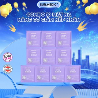  Phiên Bản Nâng Cấp - Combo 10 Mặt Nạ Nâng Cơ Giảm Nếp Nhăn Sur.Medic+ Derma Infusion Mask Lifting Retinyl-A 28g 