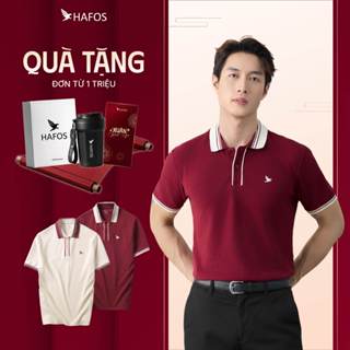    NEW   Áo polo nam ngắn tay REDDY HAFOS. Áo polo Tết màu đỏ nổi bật ,Chất Liệu Smart Pique Dày Dặn Sang Trọng 