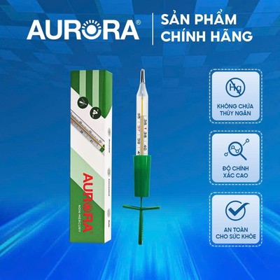 Nhiệt kế thuỷ tinh đo thân nhiệt Aurora - KHÔNG CHỨA THỦY NGÂN