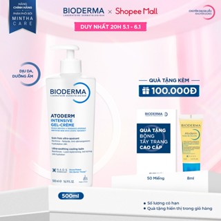  Kem gel dưỡng ẩm và làm dịu dạng gel cho da khô  da rất khô Bioderma Atoderm Intensive gel-crème 500ml 