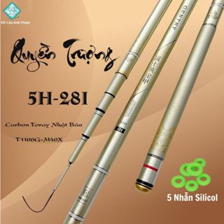   TẶNG 5 NHẪN SILICOL   Cần Câu Đài Quyền Trượng Độ Cứng 5H Phân Bổ Lực 28i Bảo Hành Hai Lóng Bất Kỳ Trừ Lóng Gốc CC-48 Đ 