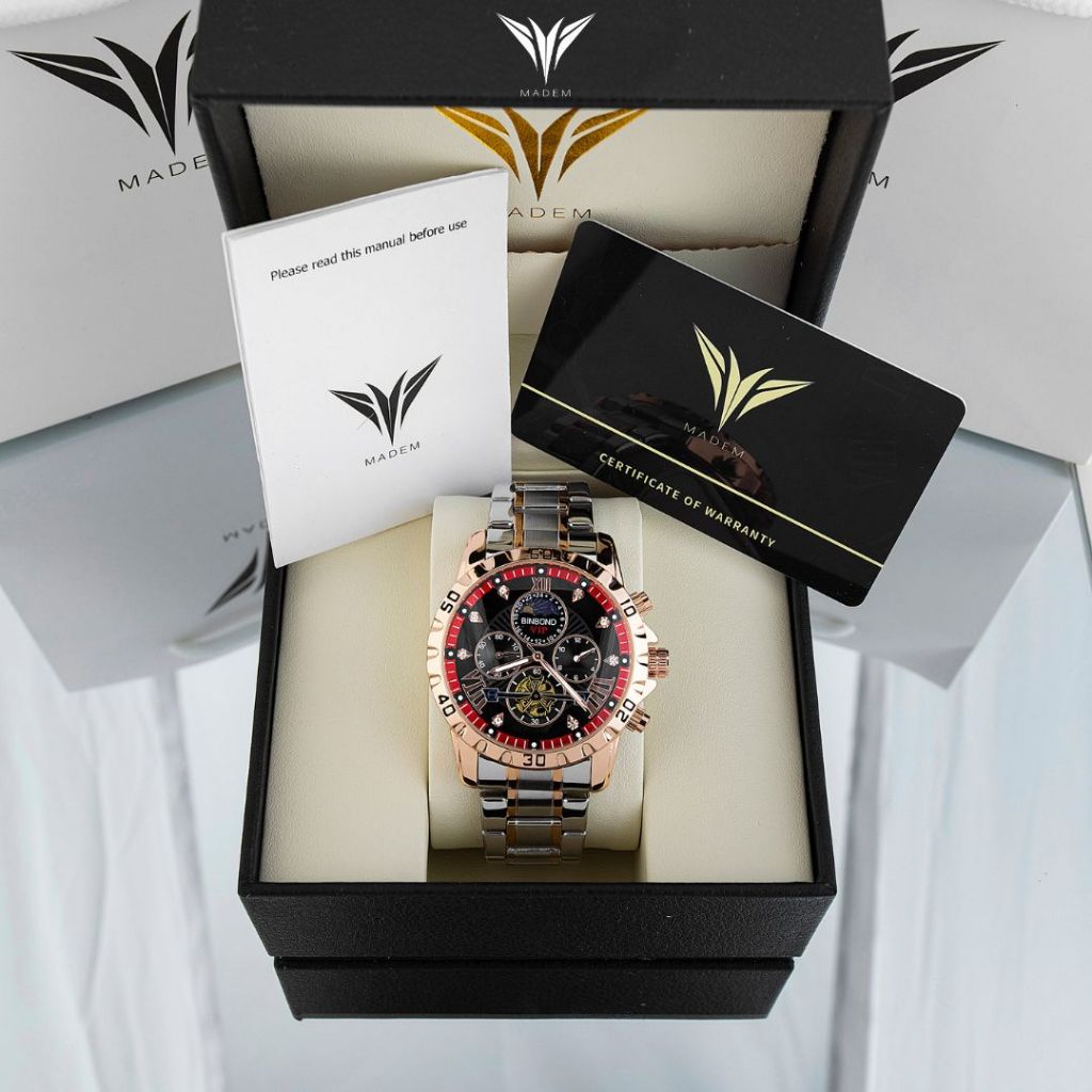 [Tặng Cắt Dây] Đồng Hồ BINBOND X MADEM Pin-Quartz Dây Kim Loại Không Gỉ