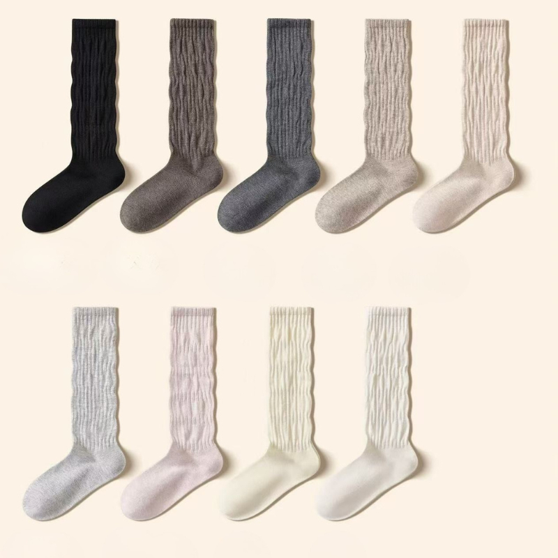Tất vớ nữ dài dưới gối đi xỏ bốt phong cách JK phù hợp 4 mùa E92 | BigBuy360 - bigbuy360.vn