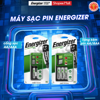 Máy sạc pin tiểu Energizer - Có 4 cổng sạc AA-AAA kèm 2-4 viên pin sạc AA  AAA  - Bảo hành 7 ngày 1 đổi 1. 