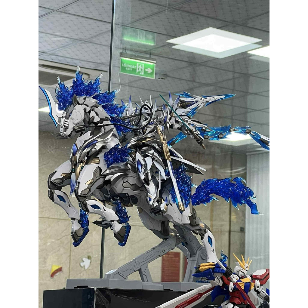 ( Đặt trước Chỉ Phụ Kiện - Màu xanh biển ) Bờm Lửa Resin Custom MNP XH05-  Triệu vân ( Tặng kèm sừng