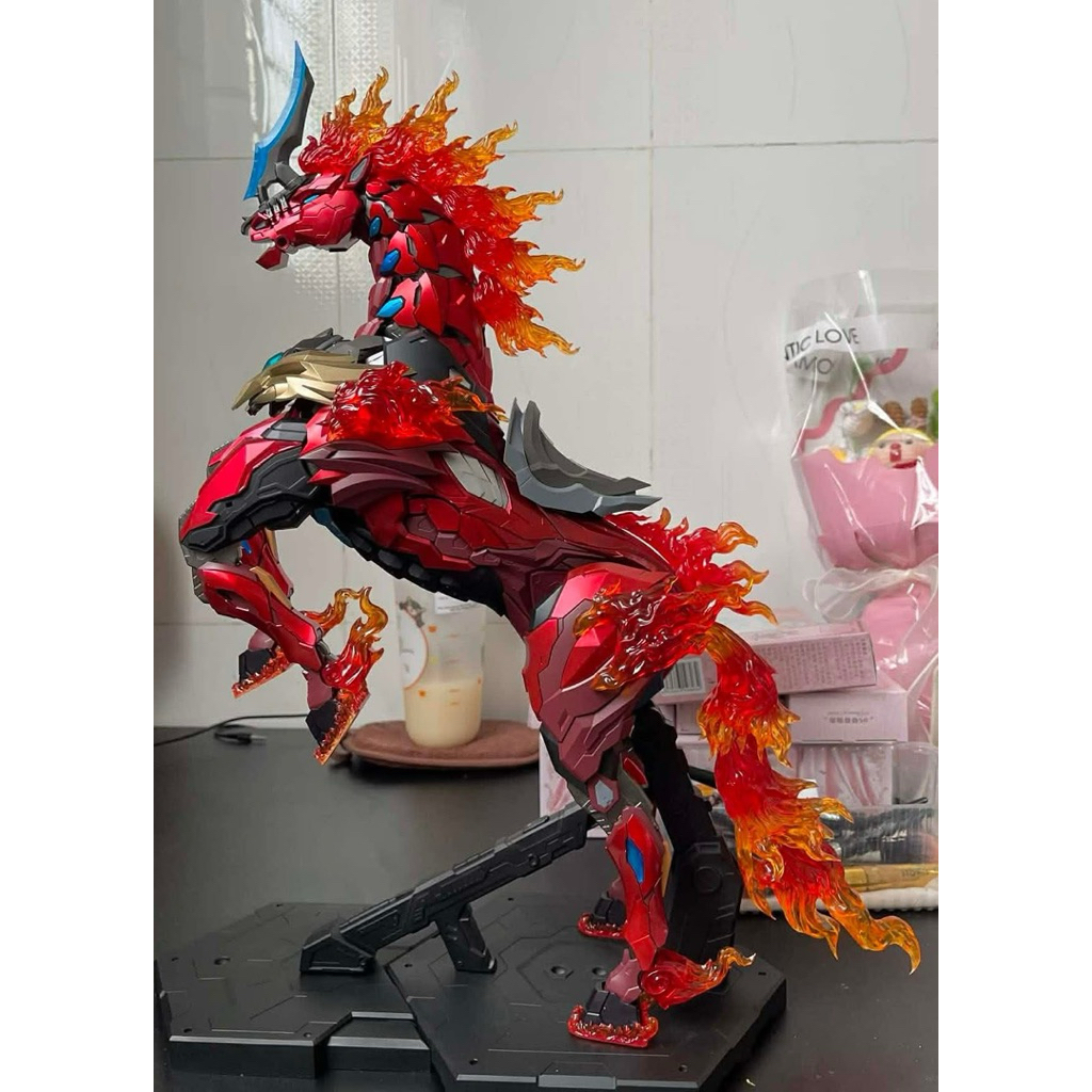 ( Hàng Đặt Trước - Chỉ Phụ Kiện - ĐỎ ) Bờm Lửa Resin Custom MNP XH05-  triệu vân ( Tặng kèm sừng + d