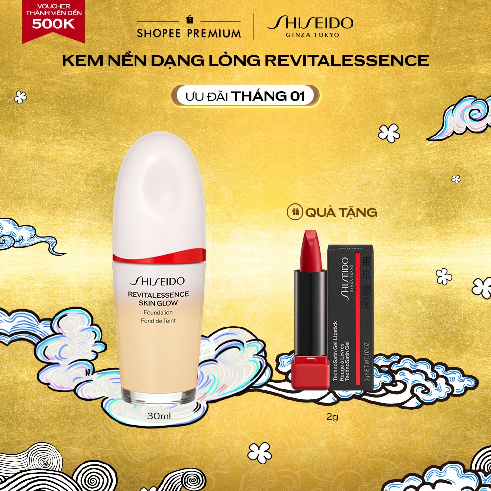 Kem nền Shiseido Revitalessence Skin Glow Foundation 30ml 