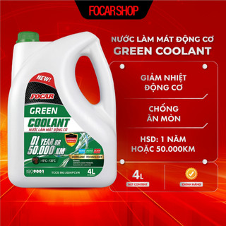 Nước Làm Mát Động Cơ Ô Tô Cao Cấp FOCAR Green Coolant Can 4L, Chống ăn mòn, làm mát động cơ xe hơi